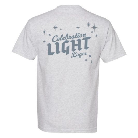 Celebration Brewing Co Celebration Light Lager T-Shirt Ash Grey Back