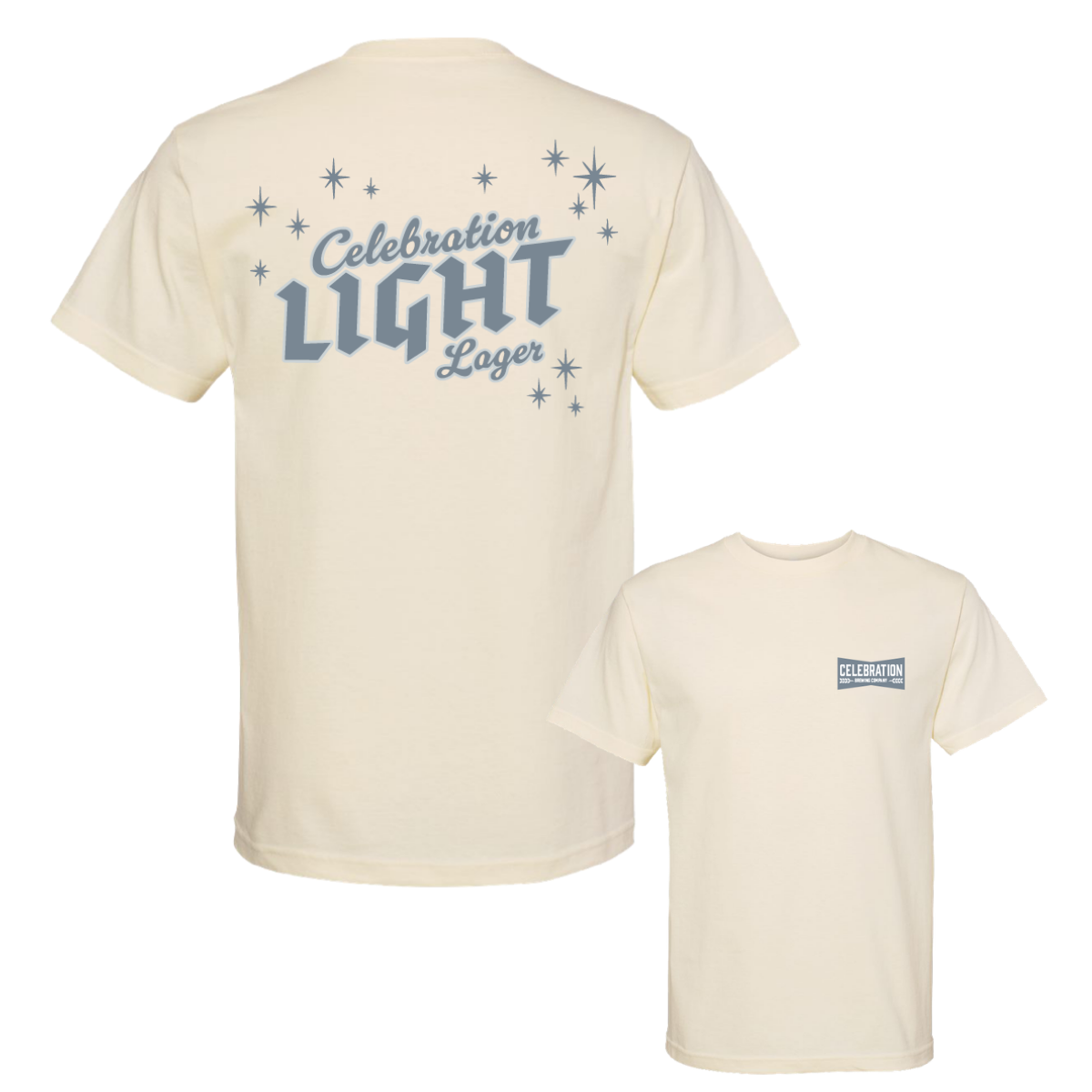 Celebration Brewing Co Celebration Light Lager T-Shirt Cream Double