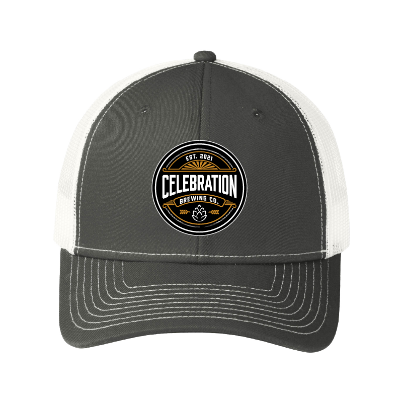 Celebration Brewing Company Round Logo Mesh Cap Charcoal