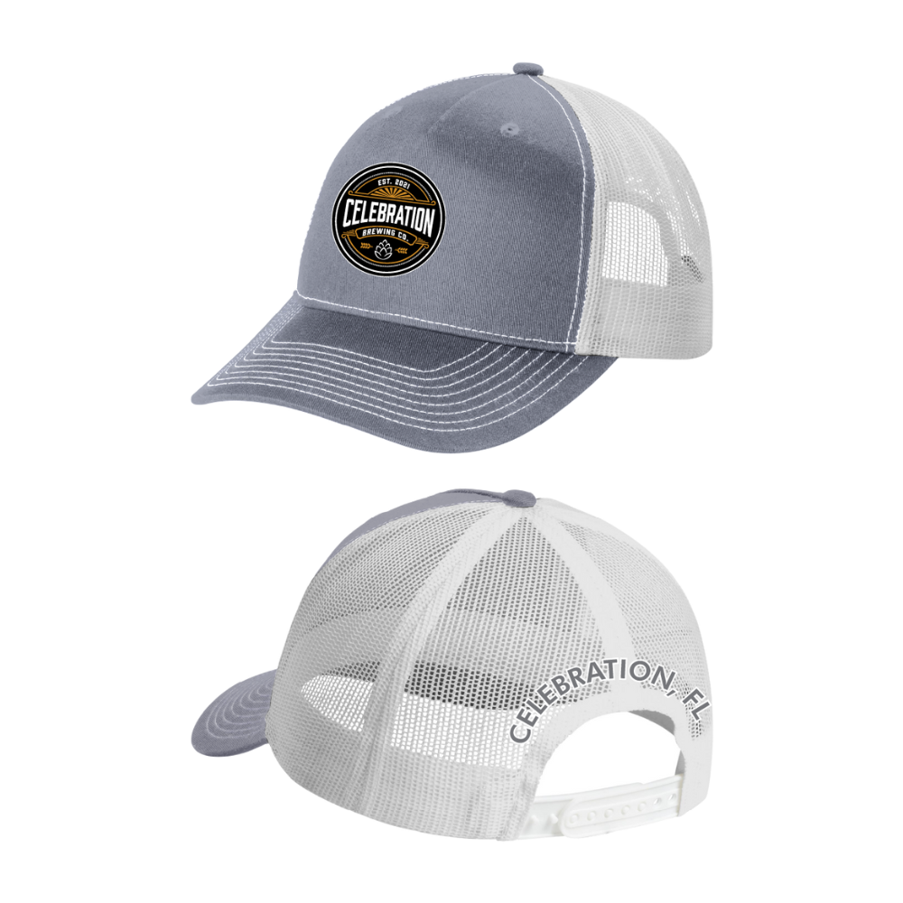 Celebration Brewing Company Round Logo Mesh Cap Light Gray Both