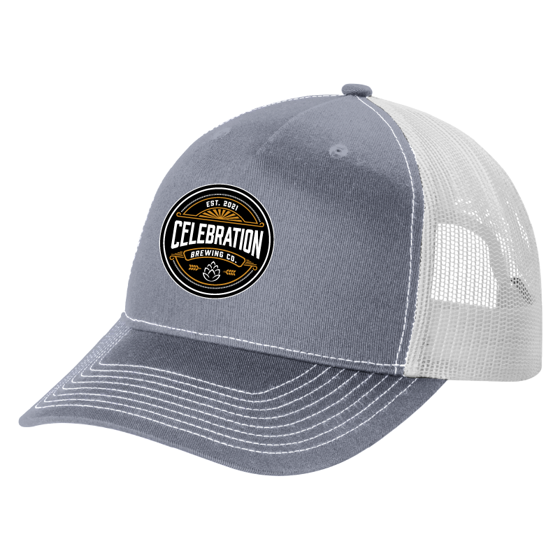 Celebration Brewing Company Round Logo Mesh Cap Light Gray