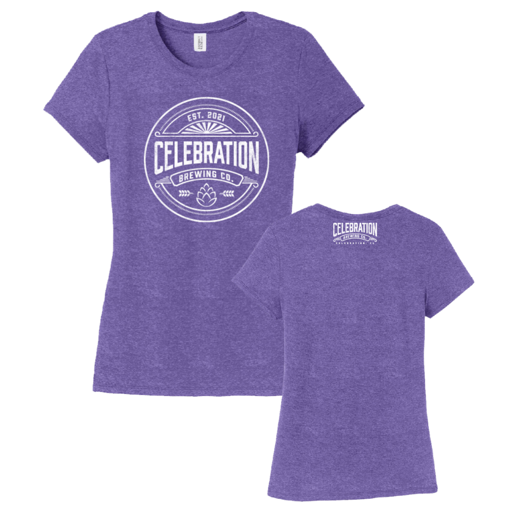 Celebration Brewing Company Womens Round Logo T-Shirt Both