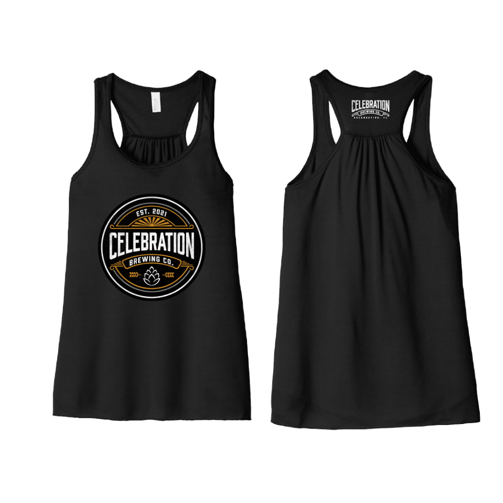 Celebration Brewing Company Womens Round Logo Tank Top Both