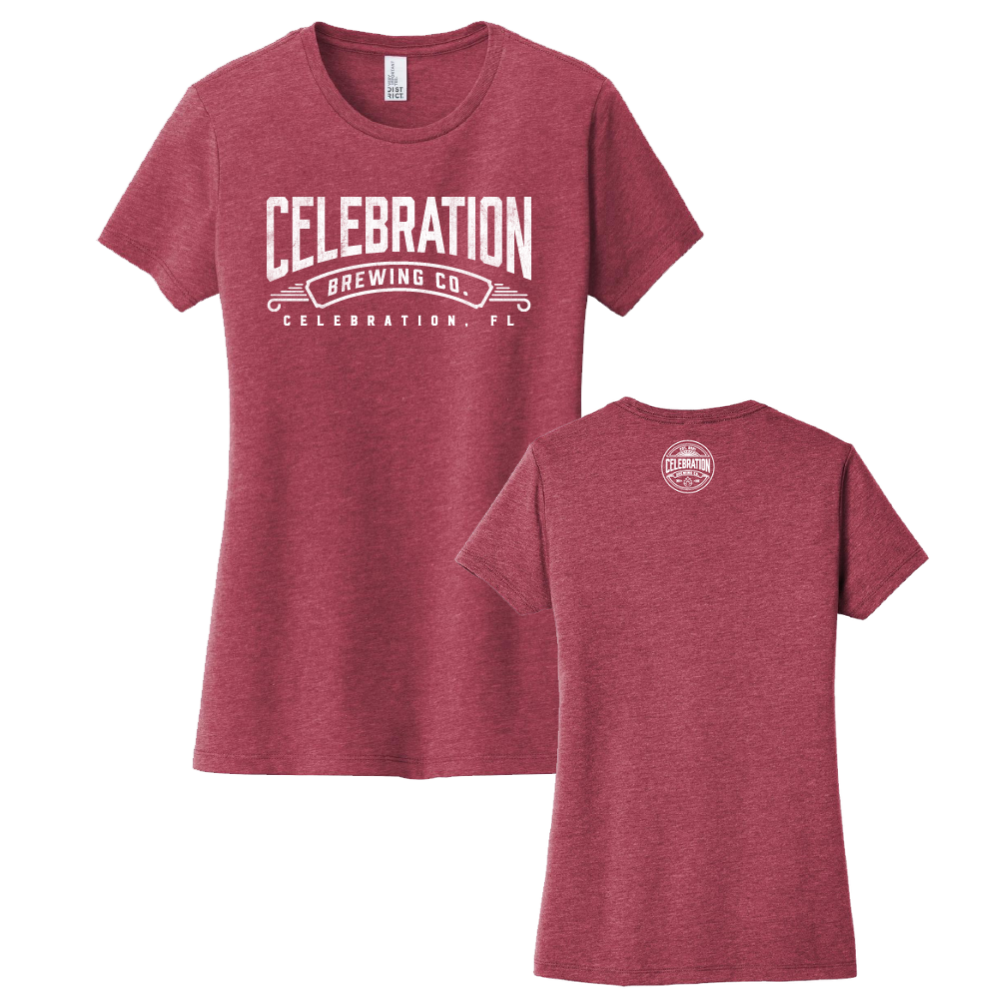 Celebration Brewing Company Womens Wordmark T-Shirt Both