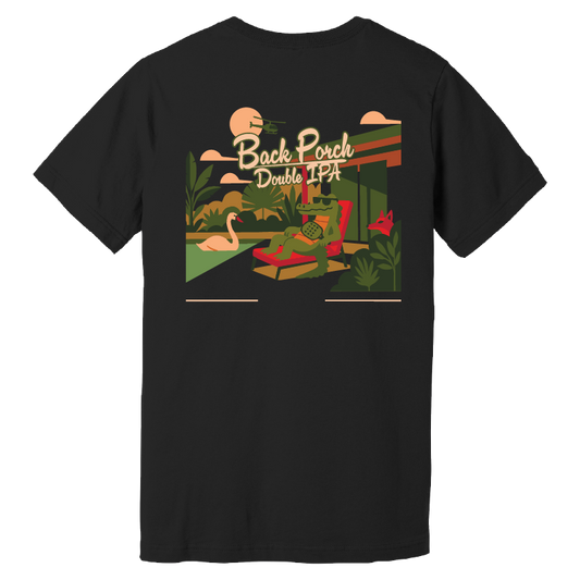 Celebration Brewing Company Back Porch T-Shirt Back Black