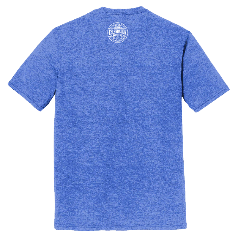 Celebration Brewing Company Wordmark T-Shirt Royal Frost Back