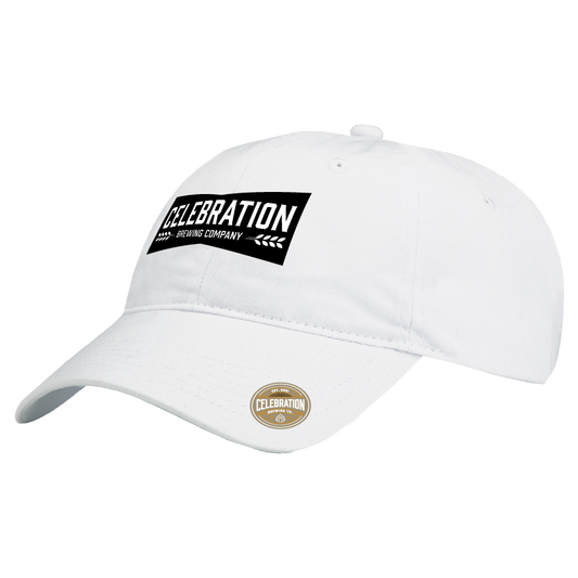 Dual Logo White Cotton Cap