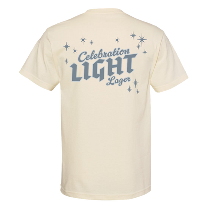 Celebration Brewing Co Celebration Light Lager T-Shirt Cream Back
