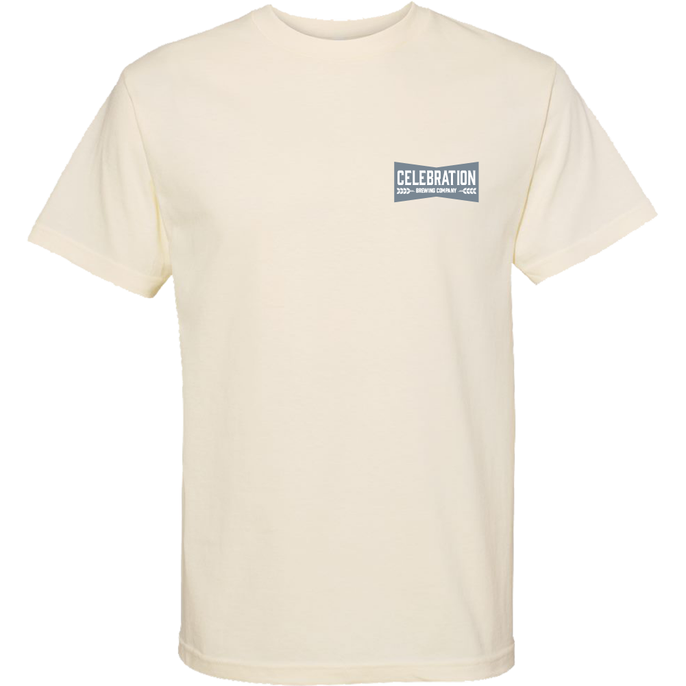 Celebration Brewing Co Celebration Light Lager T-Shirt Cream Front