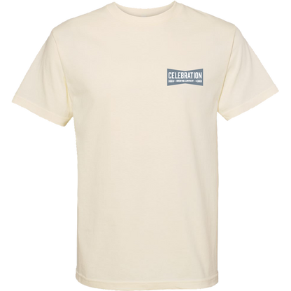 Celebration Brewing Co Celebration Light Lager T-Shirt Cream Front