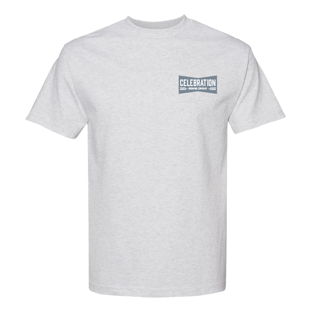Celebration Brewing Co Celebration Light Lager T-Shirt Ash Grey Front