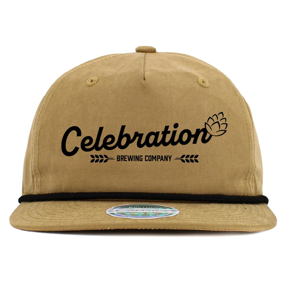 Celebration Brewing Company Embroidered Rope Snapback Hat TIM-BLK
