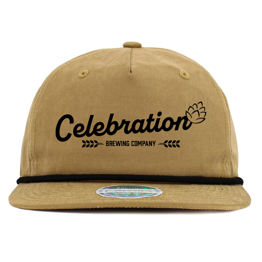Celebration Brewing Company Embroidered Rope Snapback Hat TIM-BLK