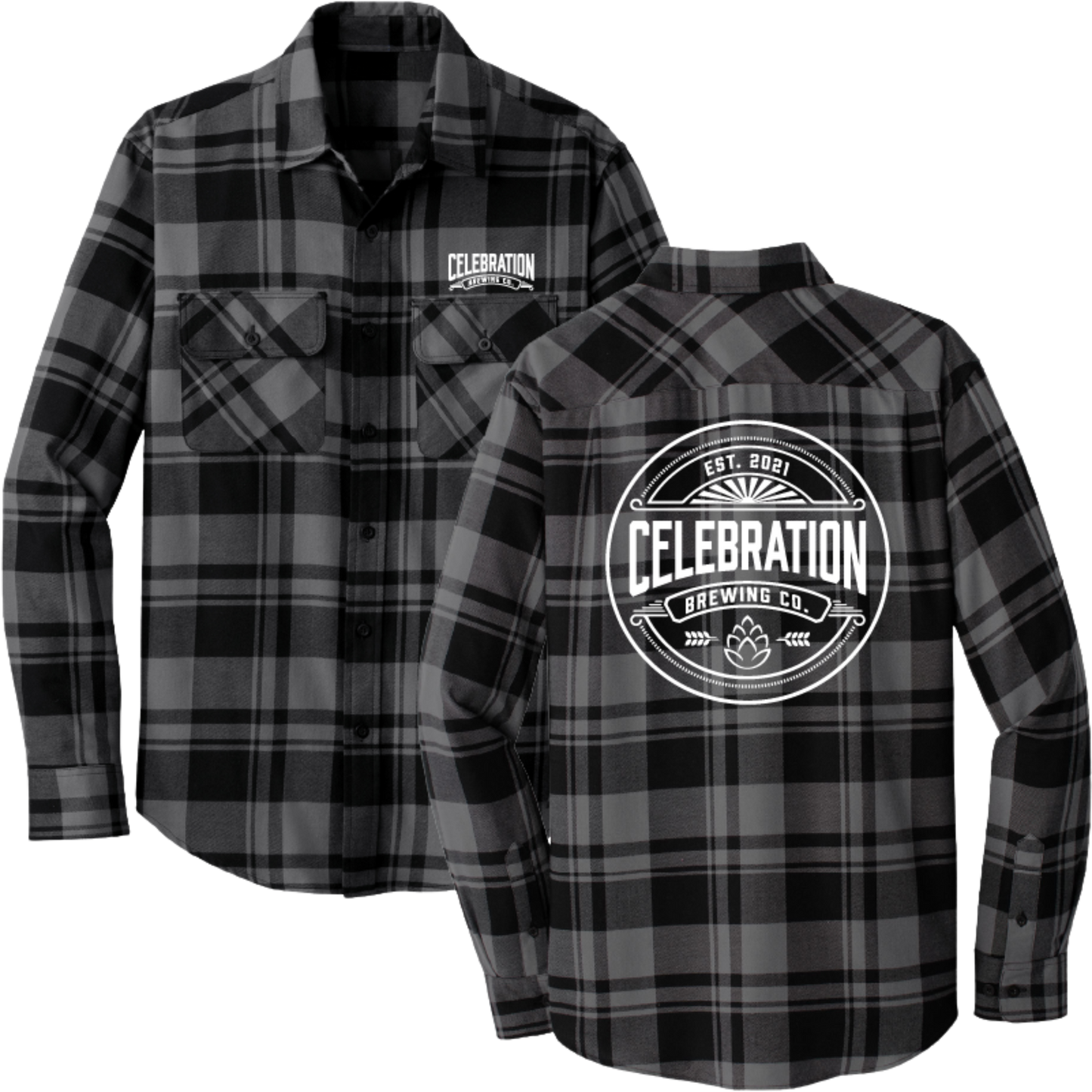 Celebration Brewing Company Flannel Long Sleeve T-Shirt