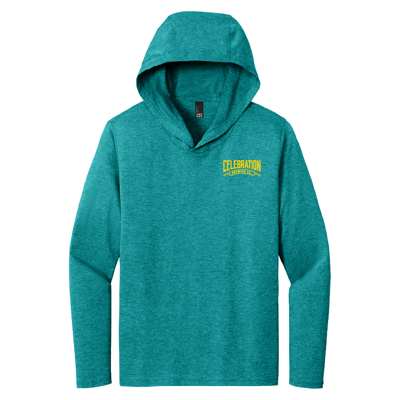 Celebration Brewing Company Greetings Hoodie Heather Teal Front