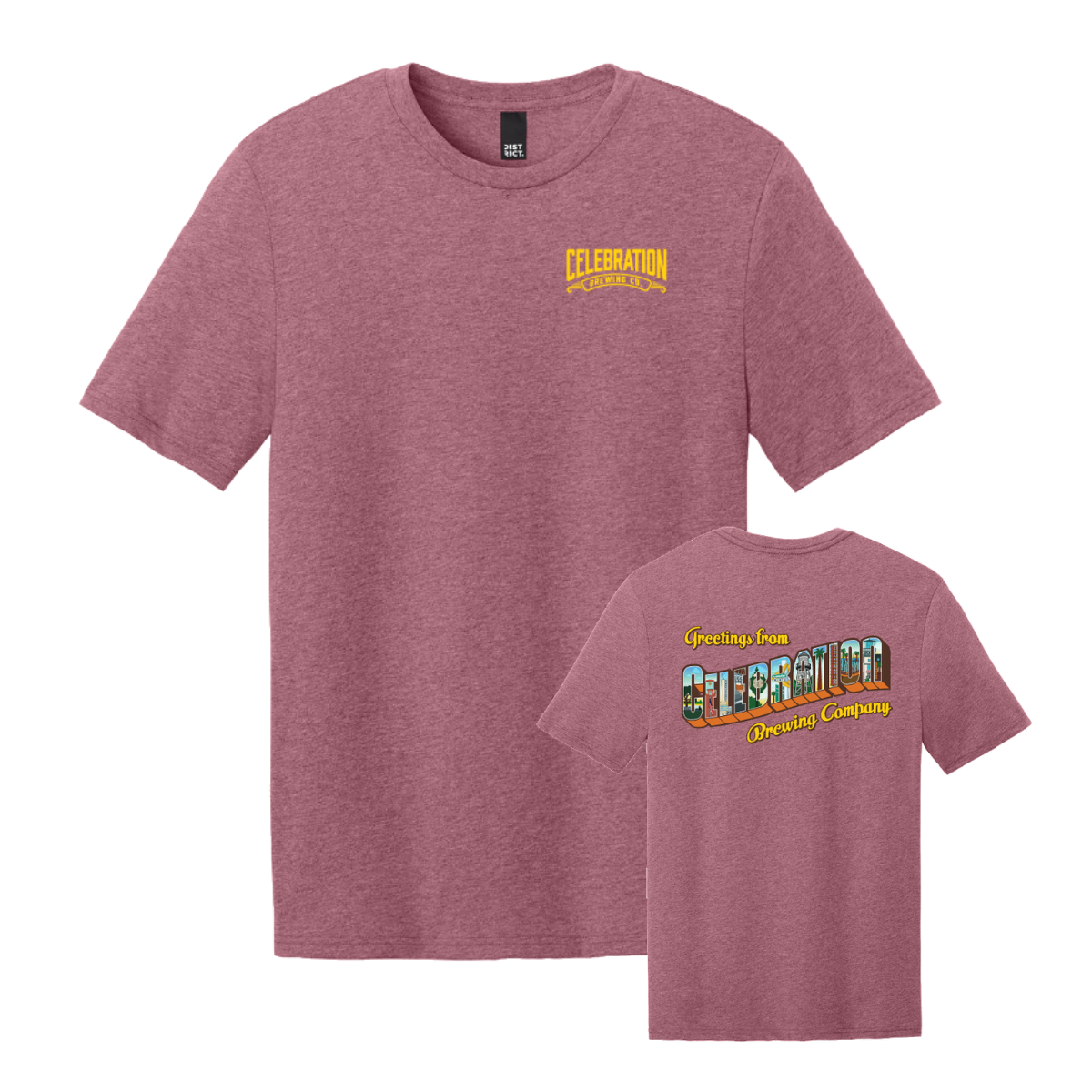 Celebration Brewing Company Greetings T-Shirt Orchid Haze Both