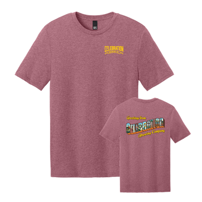 Celebration Brewing Company Greetings T-Shirt Orchid Haze Both