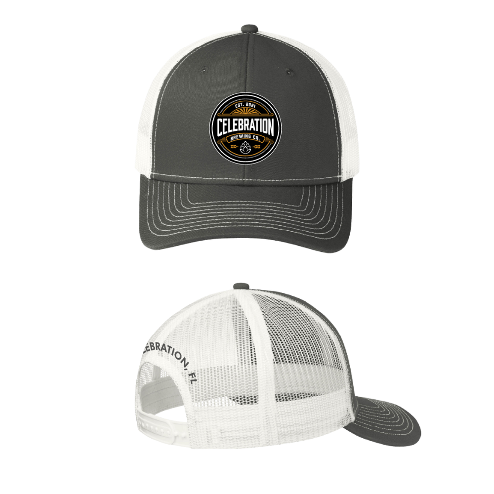 Celebration Brewing Company Round Logo Mesh Cap Charcoal Both