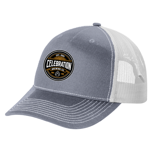 Celebration Brewing Company Round Logo Mesh Cap Light Gray