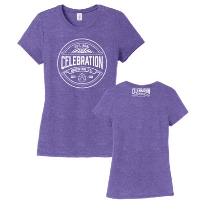 Celebration Brewing Company Womens Round Logo T-Shirt Both