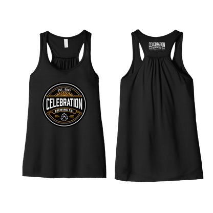 Celebration Brewing Company Womens Round Logo Tank Top Both
