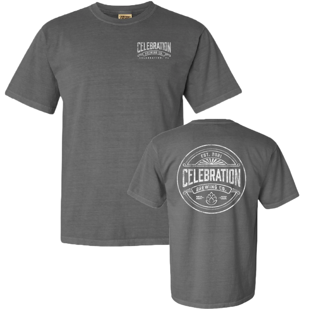 Celebration Brewing Company Wordmark Heavyweight T-Shirt Both