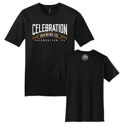 Celebration Brewing Company Wordmark T-Shirt Black Both