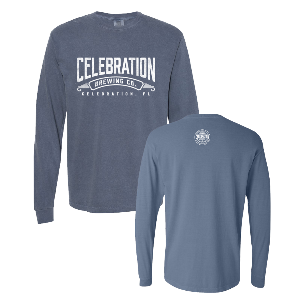 Celebration Brewing Company Womens Wordmark Long Sleeve T-Shirt Both