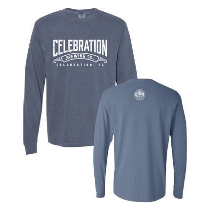 Celebration Brewing Company Womens Wordmark Long Sleeve T-Shirt Both