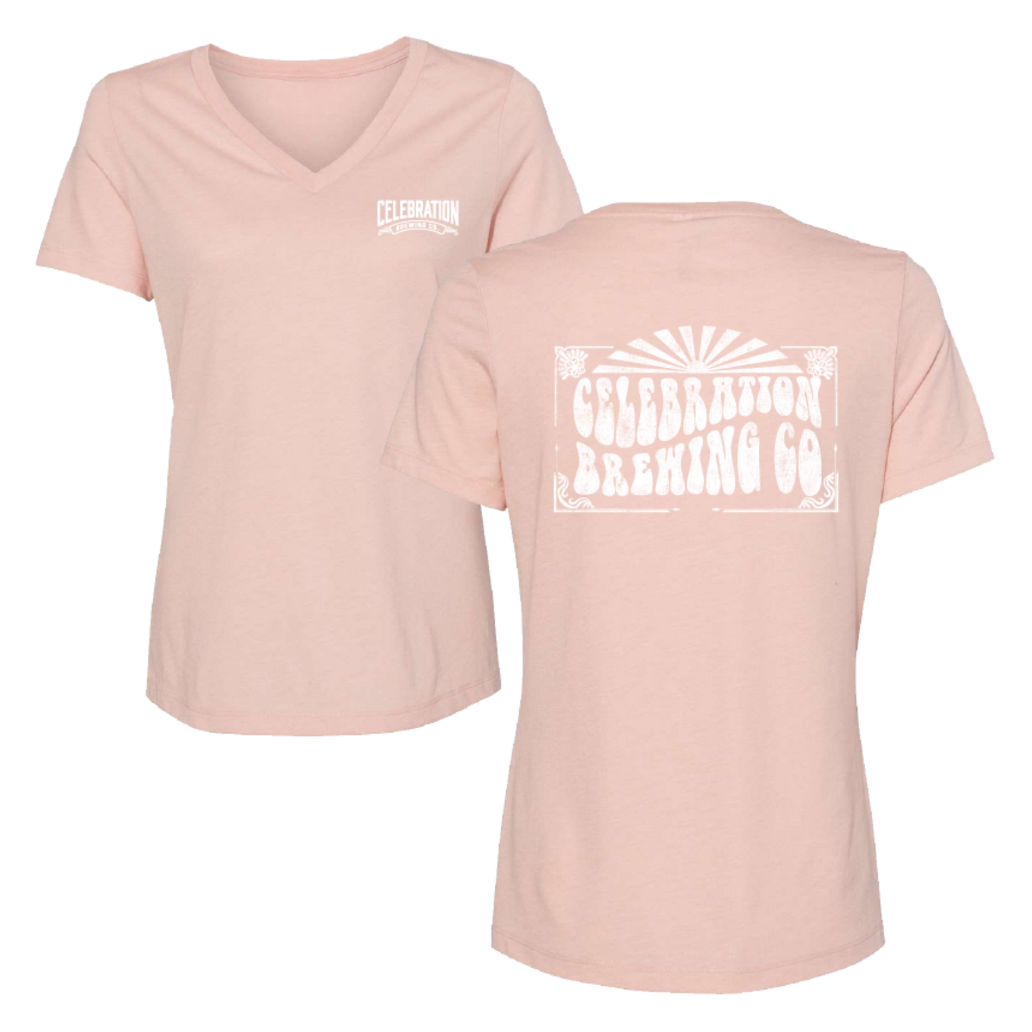 Womens Groovy V-Neck T-Shirt