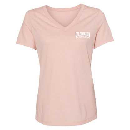 Womens Groovy V-Neck T-Shirt