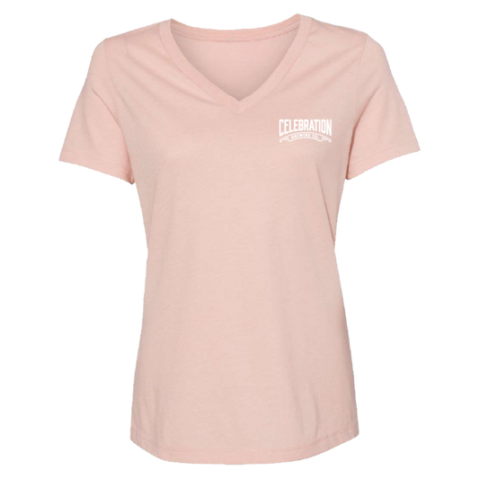 Womens Groovy V-Neck T-Shirt
