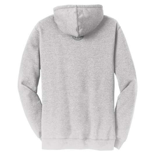 Gray hoodie on a white background