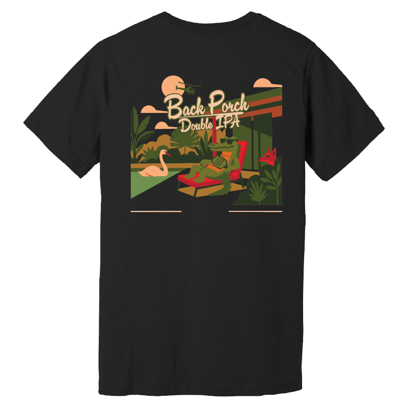 Celebration Brewing Company Back Porch T-Shirt Back Black
