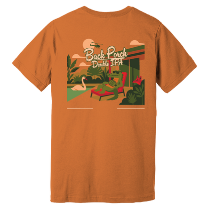 Celebration Brewing Company Back Porch T-Shirt Back Orange