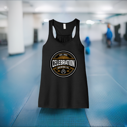 Round Logo Women’s Flowy Racerback Tank