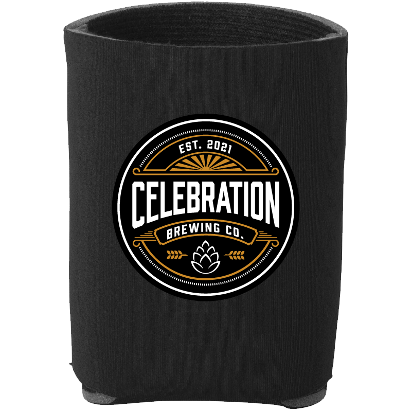 Celebration Brewing Company Round Logo Koozie